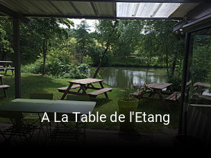 A La Table de l'Etang heures d'ouverture