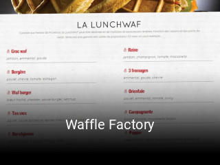 Waffle Factory heures d'ouverture