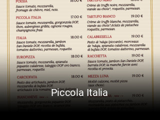 Piccola Italia heures d'ouverture