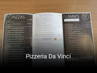 Pizzeria Da Vinci plan d'ouverture