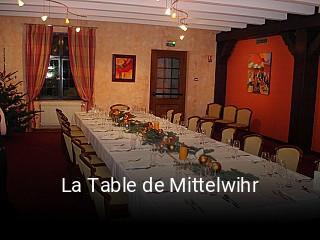 La Table de Mittelwihr heures d'affaires