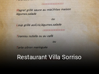 Restaurant Villa Sorriso ouvert