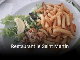 Restaurant le Saint Martin plan d'ouverture