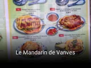 Le Mandarin de Vanves plan d'ouverture