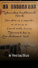 le Restau'Bus heures d'ouverture