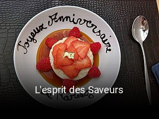 L'esprit des Saveurs heures d'affaires