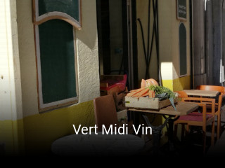 Vert Midi Vin heures d'ouverture