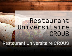 Restaurant Universitaire CROUS ouvert