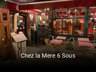 Chez la Mere 6 Sous plan d'ouverture