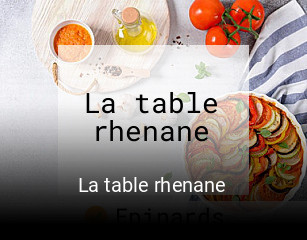 La table rhenane ouvert