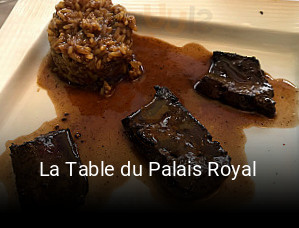 La Table du Palais Royal heures d'affaires