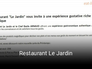 Restaurant Le Jardin ouvert