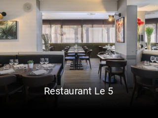 Restaurant Le 5 plan d'ouverture