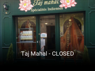 Taj Mahal - CLOSED plan d'ouverture