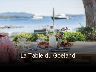 La Table du Goeland ouvert