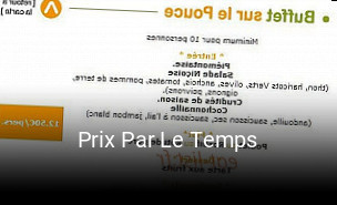 Prix Par Le Temps heures d'ouverture