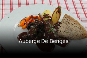 Auberge De Benges heures d'affaires