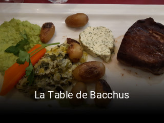 La Table de Bacchus heures d'ouverture