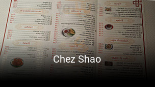 Chez Shao plan d'ouverture