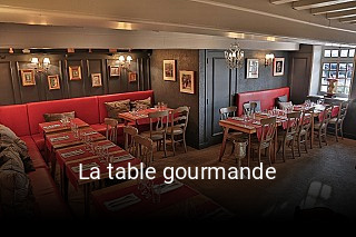 La table gourmande ouvert