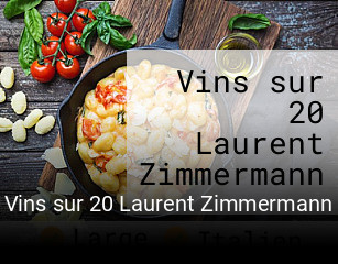 Vins sur 20 Laurent Zimmermann heures d'ouverture