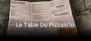 La Table Du Pizzaio’lo plan d'ouverture