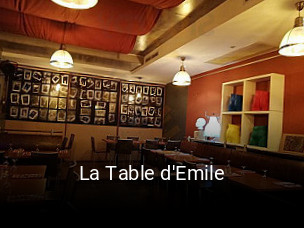 La Table d'Emile ouvert