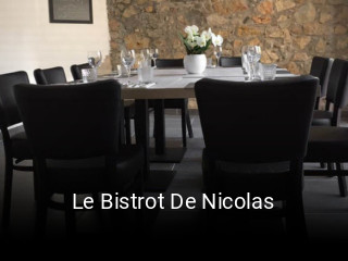 Le Bistrot De Nicolas heures d'affaires