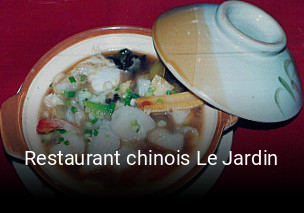 Restaurant chinois Le Jardin plan d'ouverture