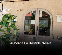 Auberge La Bastide Neuve heures d'ouverture