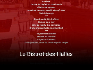 Le Bistrot des Halles heures d'affaires