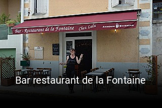 Bar restaurant de la Fontaine heures d'affaires