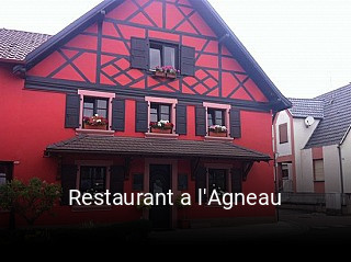 Restaurant a l'Agneau plan d'ouverture