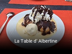 La Table d' Albertine heures d'ouverture