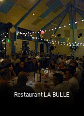 Restaurant LA BULLE heures d'ouverture