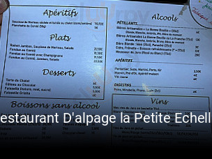 Restaurant D'alpage la Petite Echelle heures d'affaires