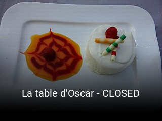 La table d'Oscar - CLOSED ouvert