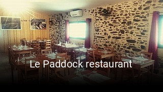 Le Paddock restaurant plan d'ouverture