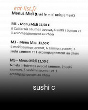 sushi c heures d'ouverture