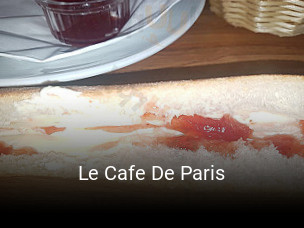 Le Cafe De Paris heures d'affaires