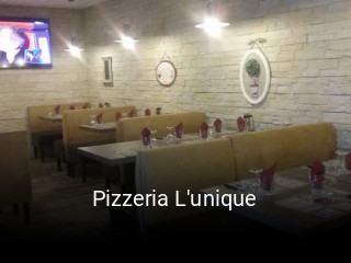 Pizzeria L'unique plan d'ouverture