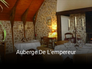 Auberge De L'empereur heures d'ouverture