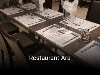 Restaurant Ara heures d'affaires