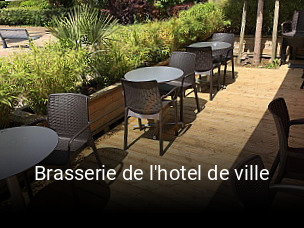 Brasserie de l'hotel de ville ouvert