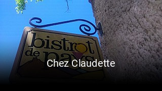 Chez Claudette plan d'ouverture