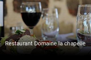 Restaurant Domaine la chapelle plan d'ouverture