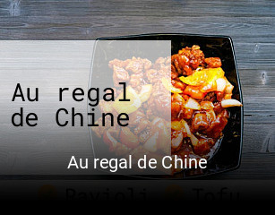 Au regal de Chine plan d'ouverture