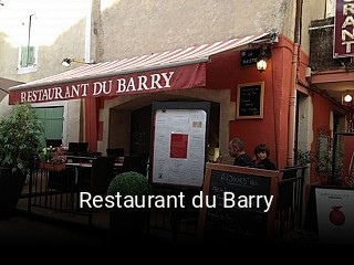 Restaurant du Barry plan d'ouverture