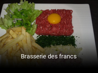 Brasserie des francs plan d'ouverture