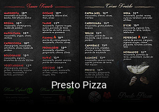 Presto Pizza heures d'affaires